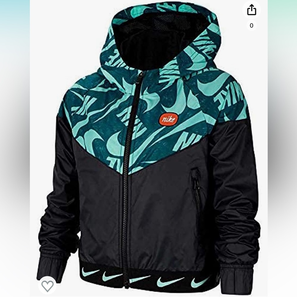 NIKE youth girls windrunner athletic hoodie jacket | GIRLS MEDIUM